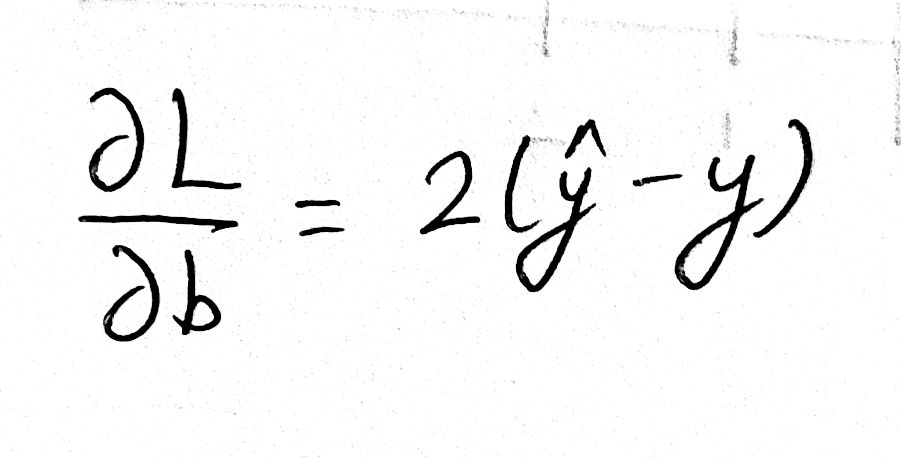 Partial derivative of L wrt b