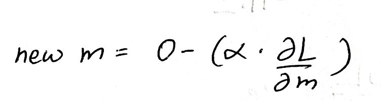 Calculating new value of m